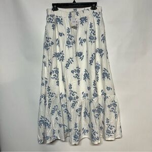 Abercrombie & Fitch Blue Floral Maxi Skirt